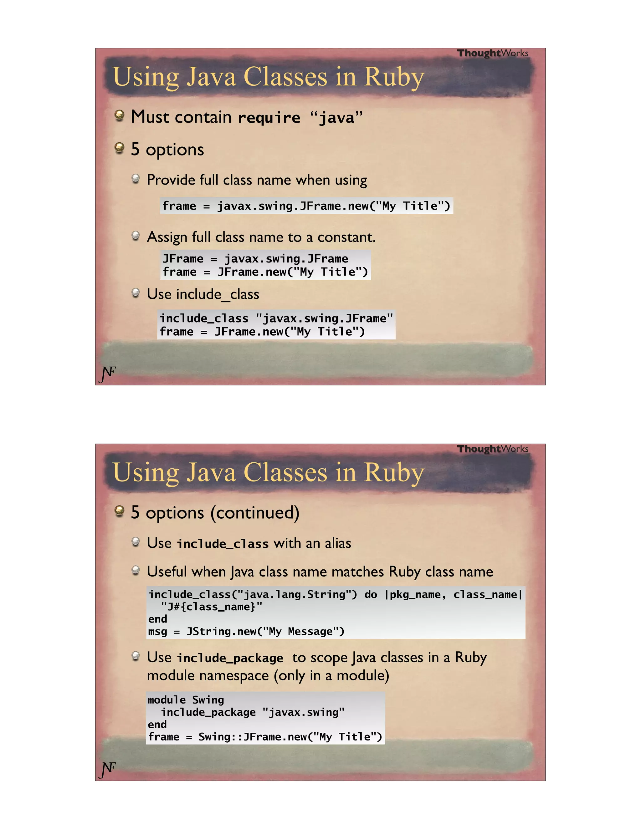 Introduction to JRuby