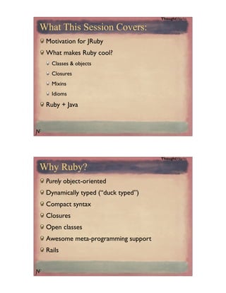 Introduction to JRuby