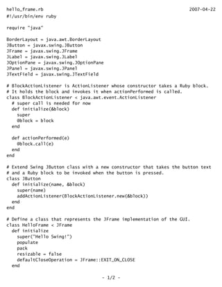 Introduction to JRuby