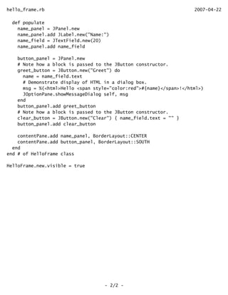 Introduction to JRuby