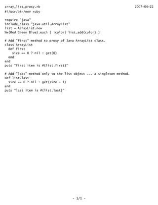 Introduction to JRuby