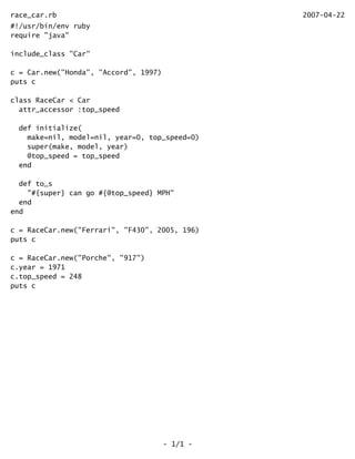 Introduction to JRuby
