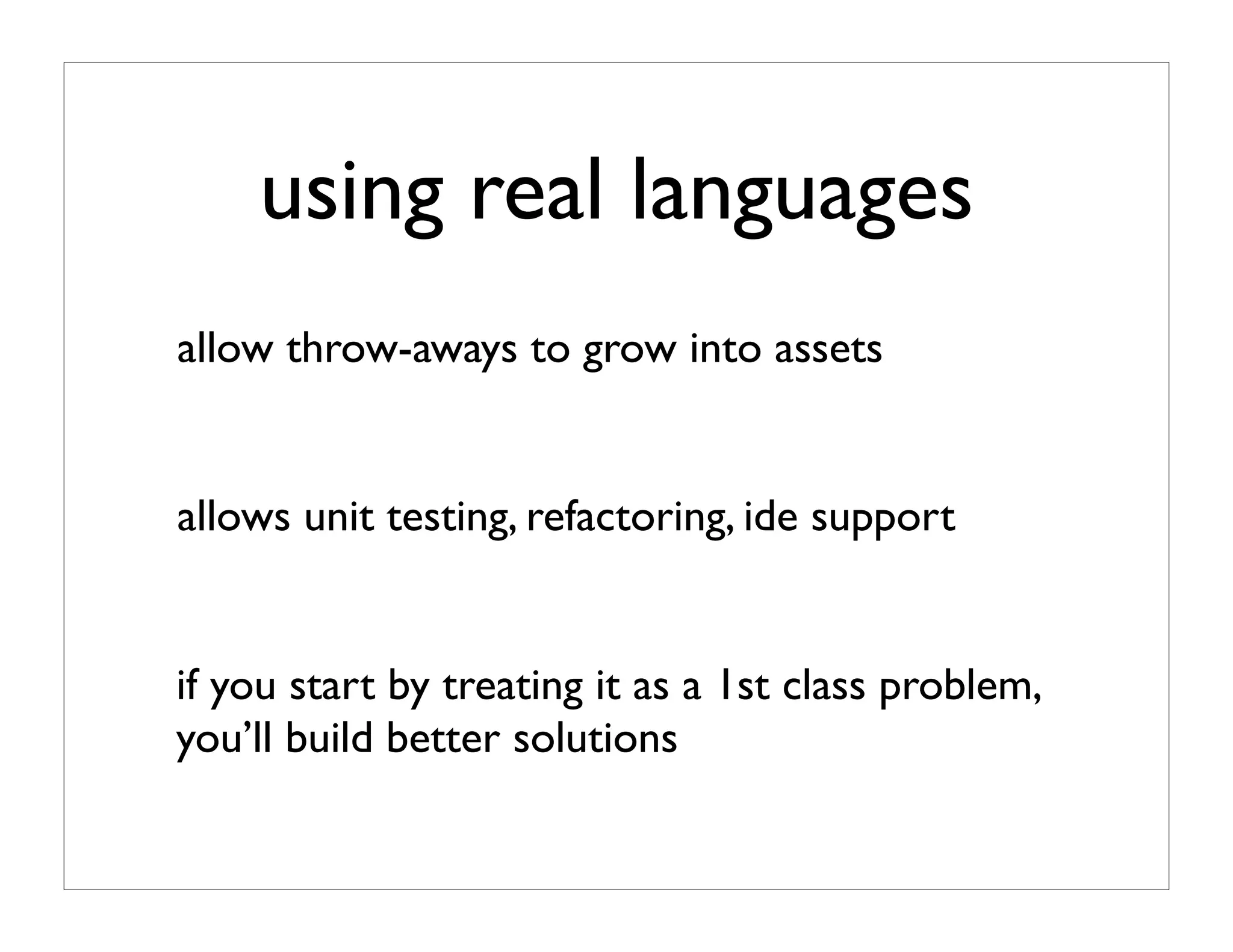 the productive programer: mechanics