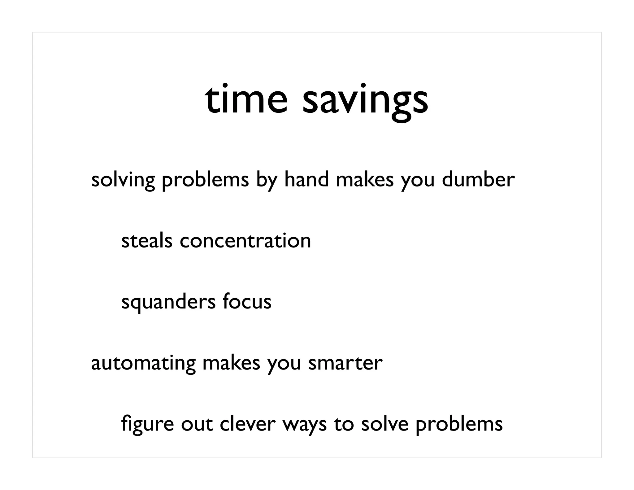the productive programer: mechanics