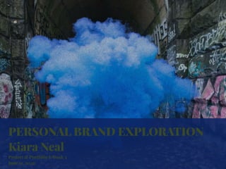 PERSONAL BRAND EXPLORATION
Kiara Neal
Project & Portfolio I: Week 3
June 21, 2020
 