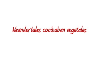 Neander tales cocinaban vegetales
 