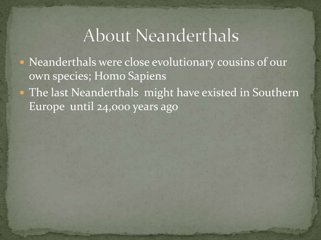Neanderthal Extinction Powerpoint Pptx Genetics Science