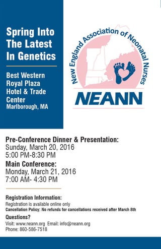 NEANN Spring 2016 Conference Brochure