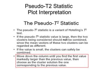 Pseudo-T2 Statistic  Plot Interpretation 