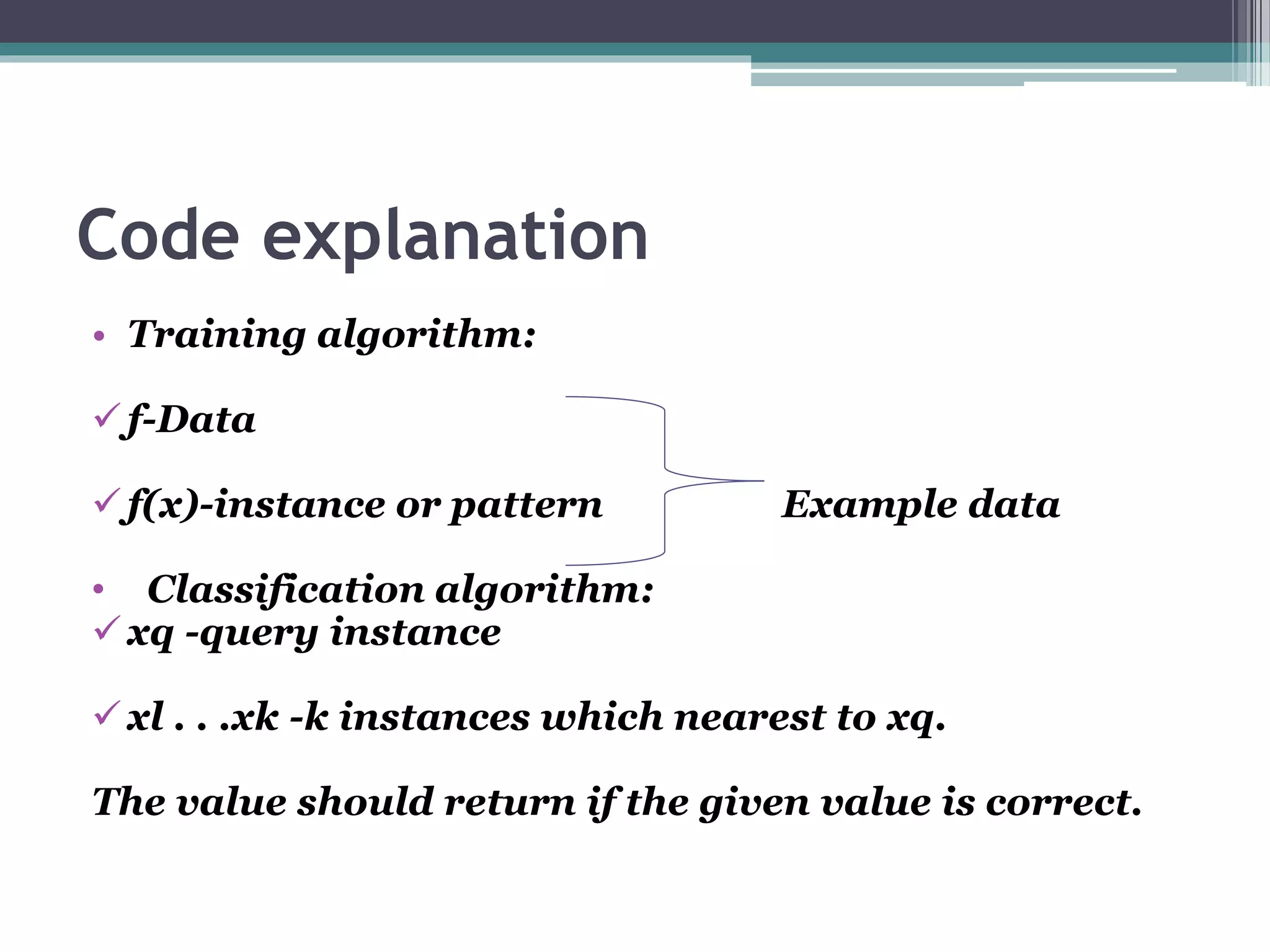 Nearest neighbour algorithm | PPTX