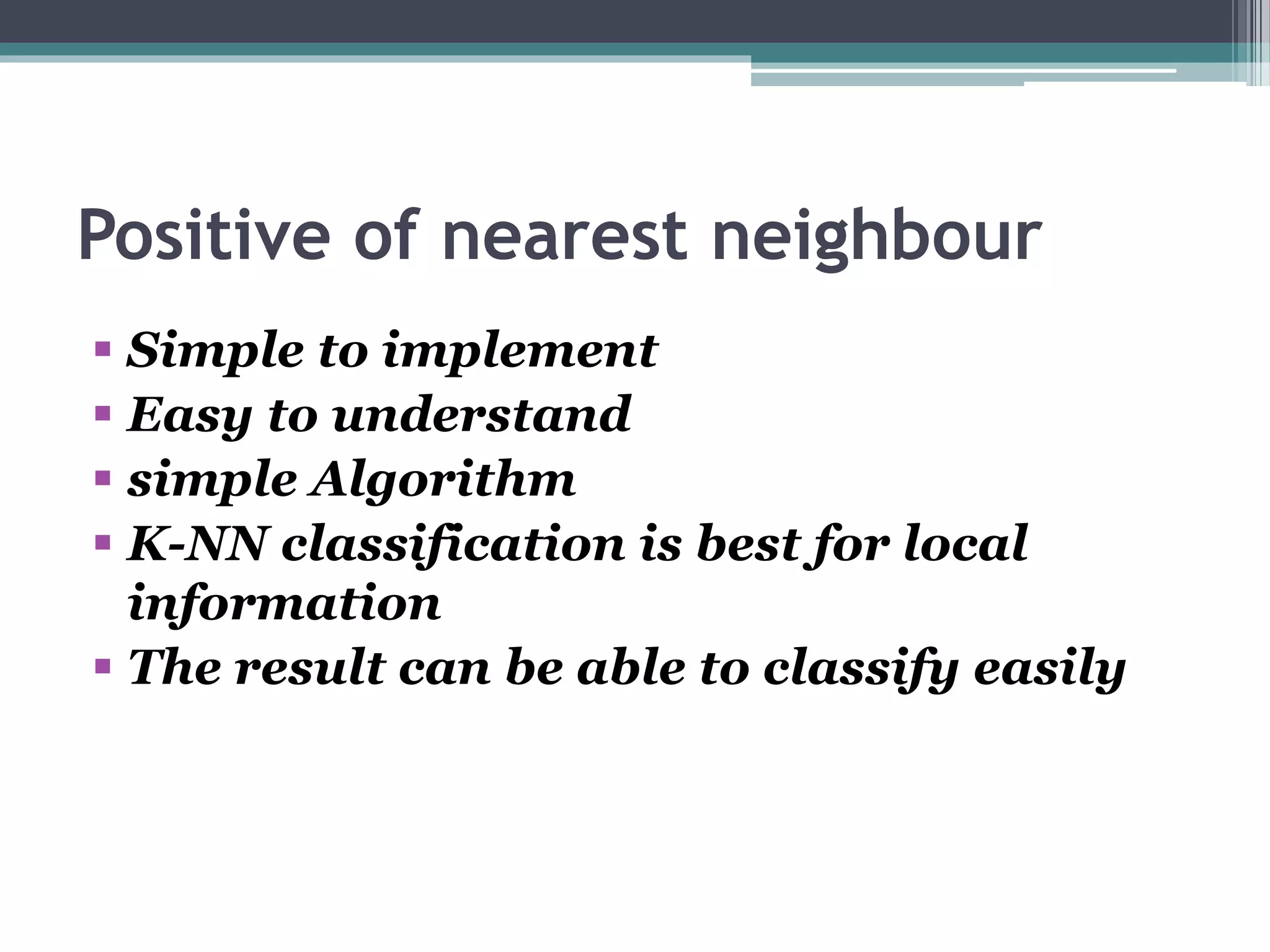 Nearest neighbour algorithm | PPTX