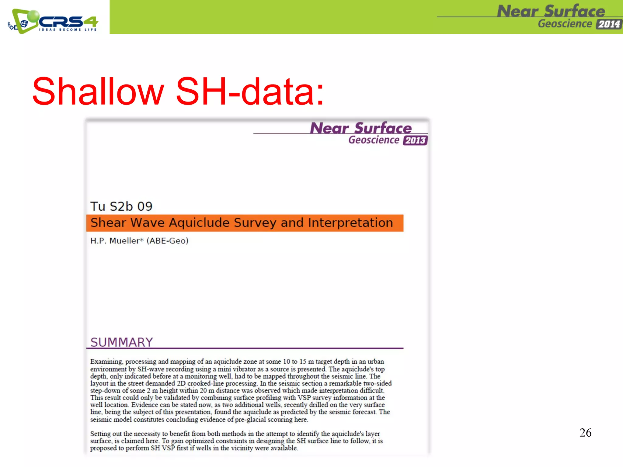 Shallow SH-data:
26
 