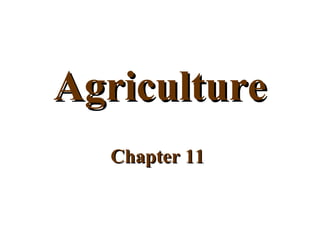 AgricultureAgriculture
Chapter 11Chapter 11
 