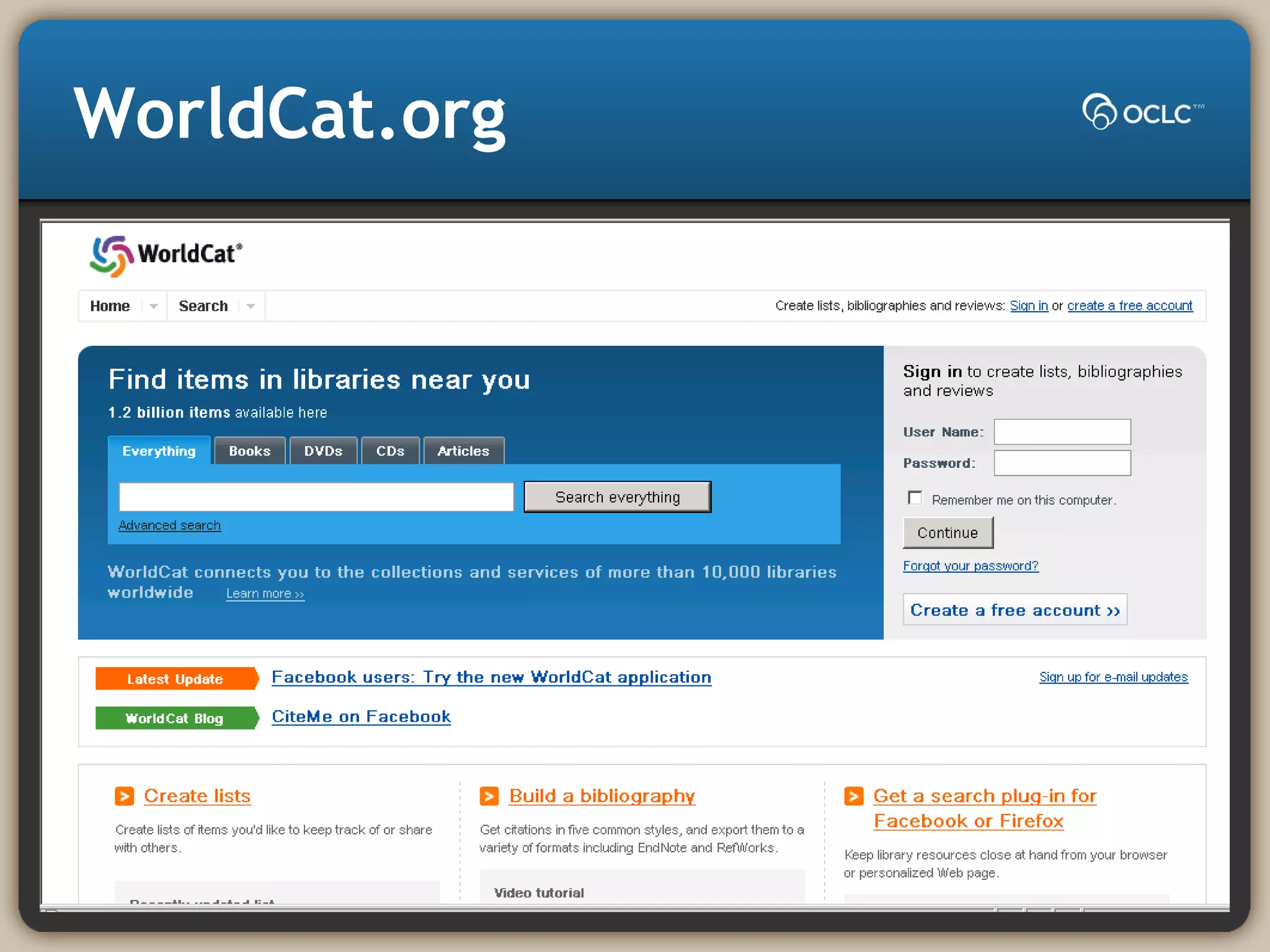 WorldCat.org
 
