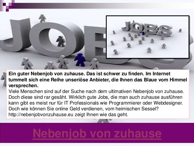 Nebenjob von zuhause