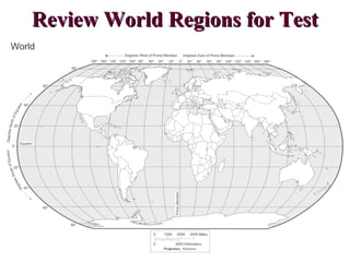 Review World Regions for TestReview World Regions for Test
 