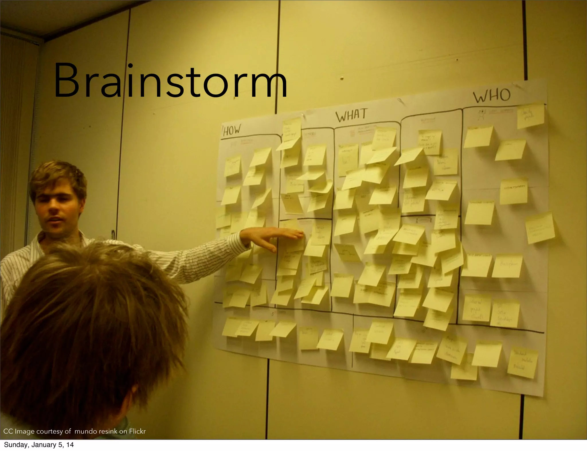 Brainstorm

CC Image courtesy of mundo resink on Flickr
Sunday, January 5, 14

 