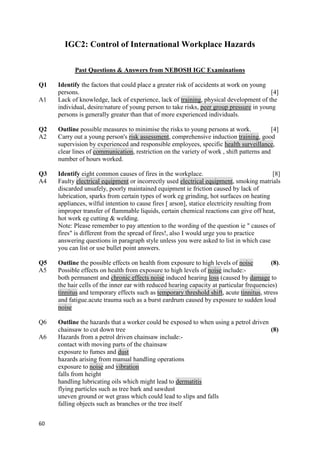 NEBOSH International General Certificate in Occupational Health and ...