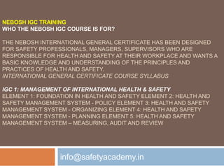 Nebosh igc course | PPT