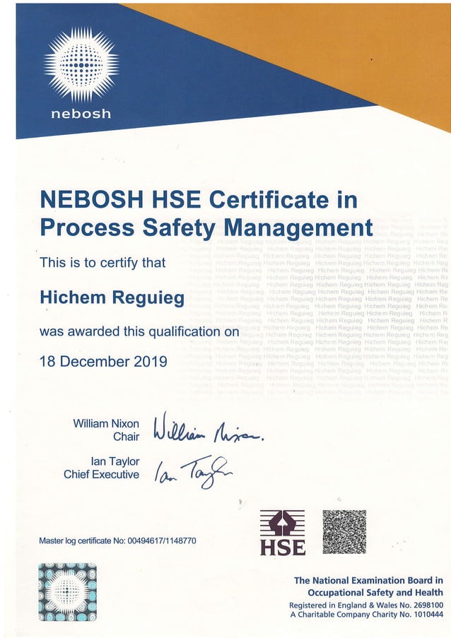 Nebosh psm Proces safety management PDF