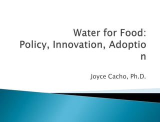 Joyce Cacho, Ph.D.
 