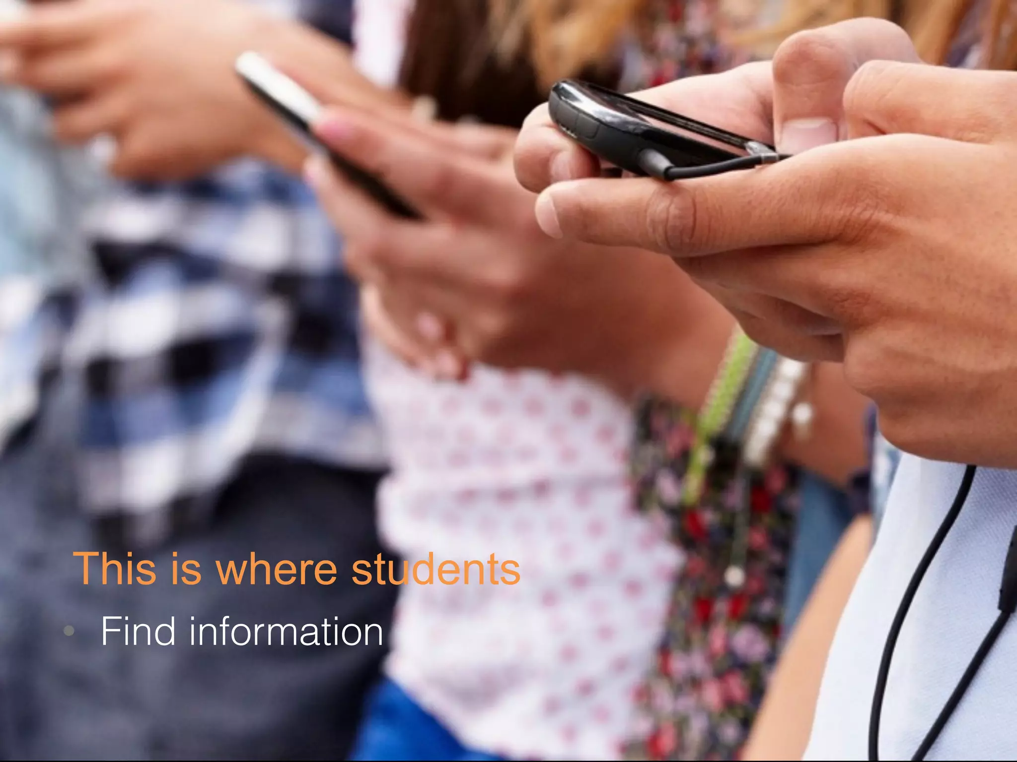 @Nicole_Kraft
• Find information
This is where students
 