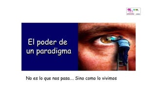 El poder de
un paradigma


No es lo que nos pasa…. Sino como lo vivimos
 
