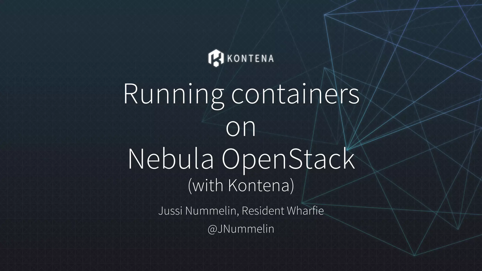 Running Containers on Nebula OpenStack | PPT