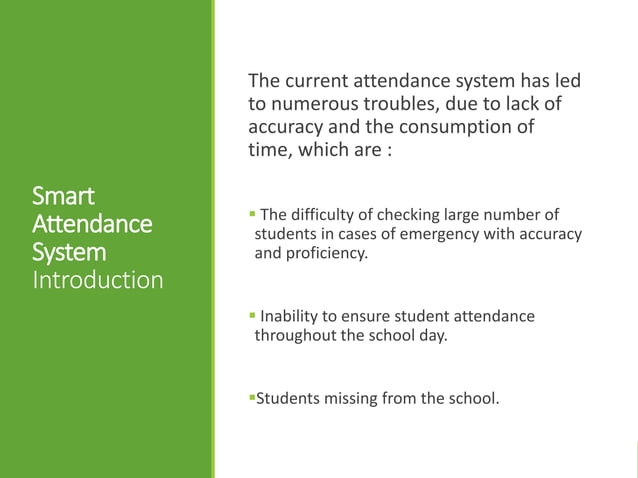 Smart Sensors, Smart Attendance System IDM15 | PPT