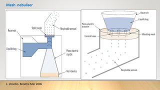 L. Vecellio. Breathe Mar 2006
Mesh nebuliser
 