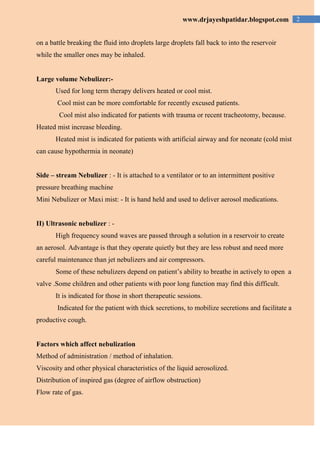 Example Script For Nebulizer Nebulization | PDF