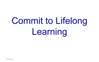 Commit To Lifelong Learning on Networking Skills | PPTX
