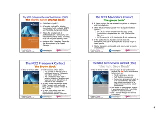 Nec3 Roles What is NEC3? by Dr Jon Broome, with industry examples by John Rayner ...