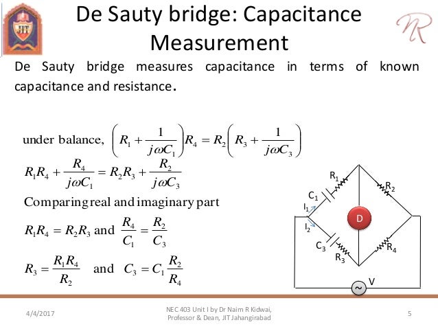 Ac Bridges Inductance And Capacitance Measurement