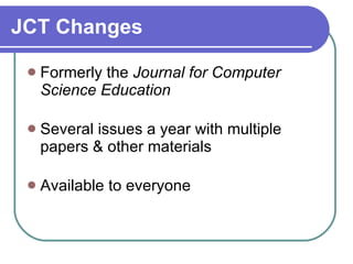 Journal for Computing Teachers