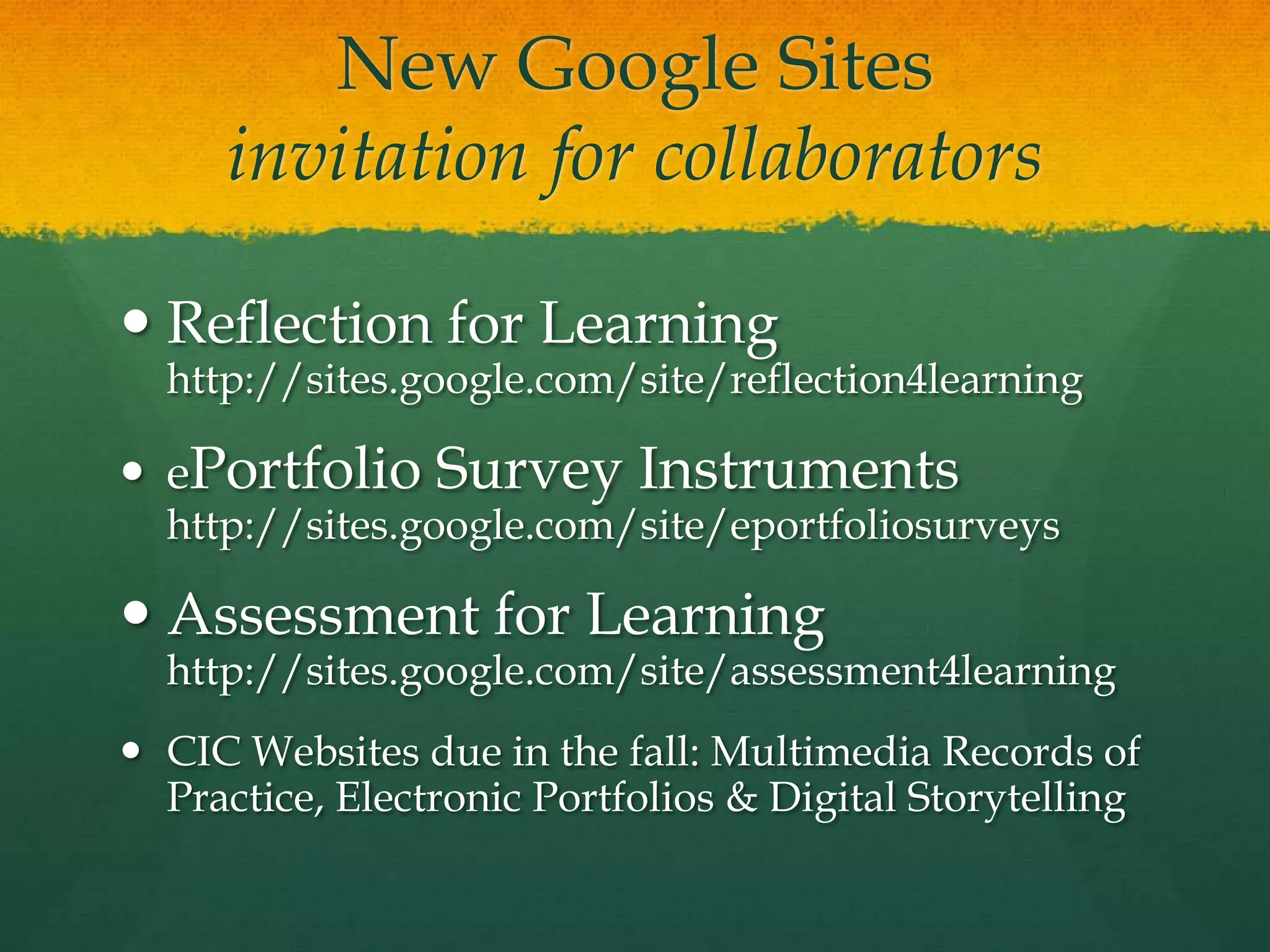 Do Your e-Portfolios have VOICE?Individual IdentityReflection Meaning Making21st Century Literacy“When words are infused by the human voice, they come alive.”- Maya Angelou