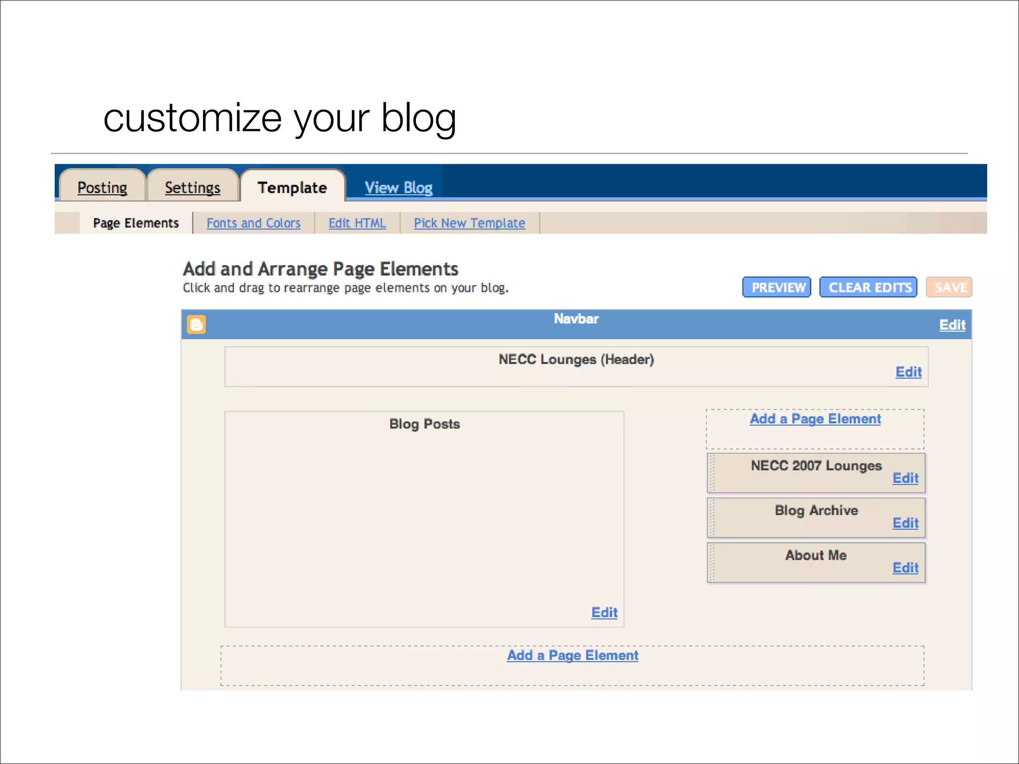 customize your blog
 