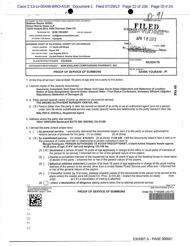 civil case cover sheet addendum los angeles