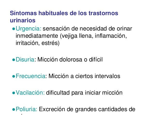 Necesidad de eliminacion Necesidad de eliminacion