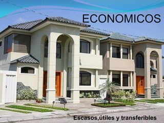 ECONOMICOS
Escasos,útiles y transferibles
 