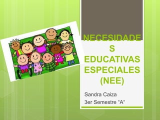 NECESIDADE
S
EDUCATIVAS
ESPECIALES
(NEE)
Sandra Caiza
3er Semestre “A“
 
