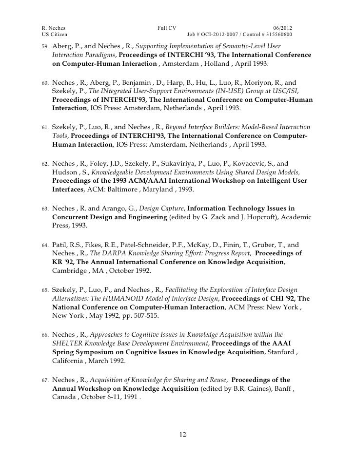 Neches Full Cv Nsf Cyber Infrastructure June 12