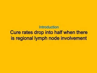 IntroductionCure rates drop into half when there is regional lymph node involvement