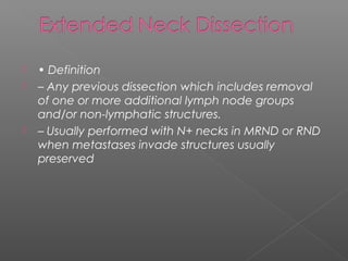 Neck dissections