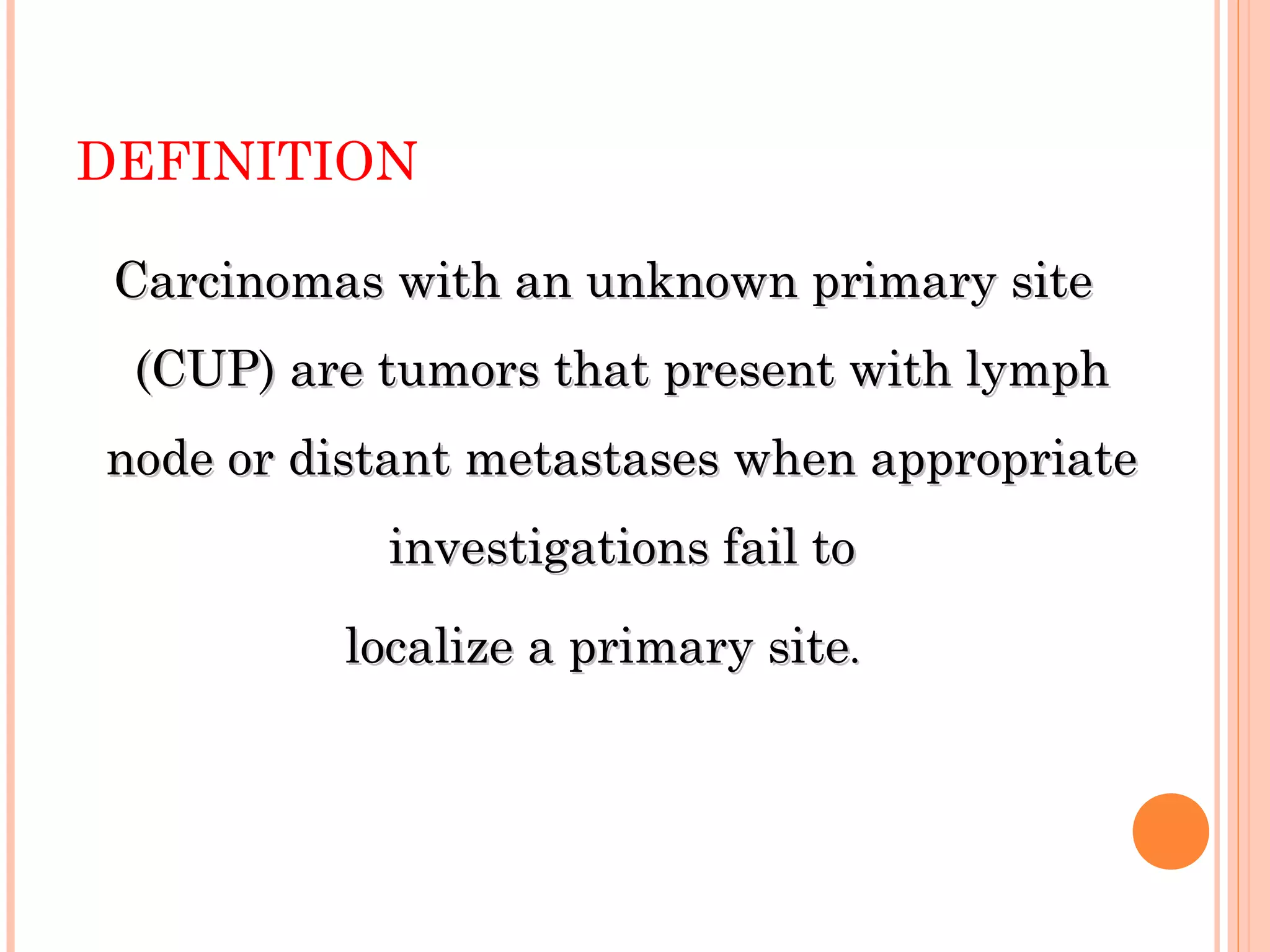 Neck node management of unknown primary | PPT