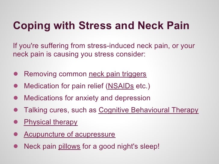 neck pain and stress