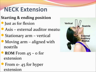 Neck & trunk rom measurement | PPT