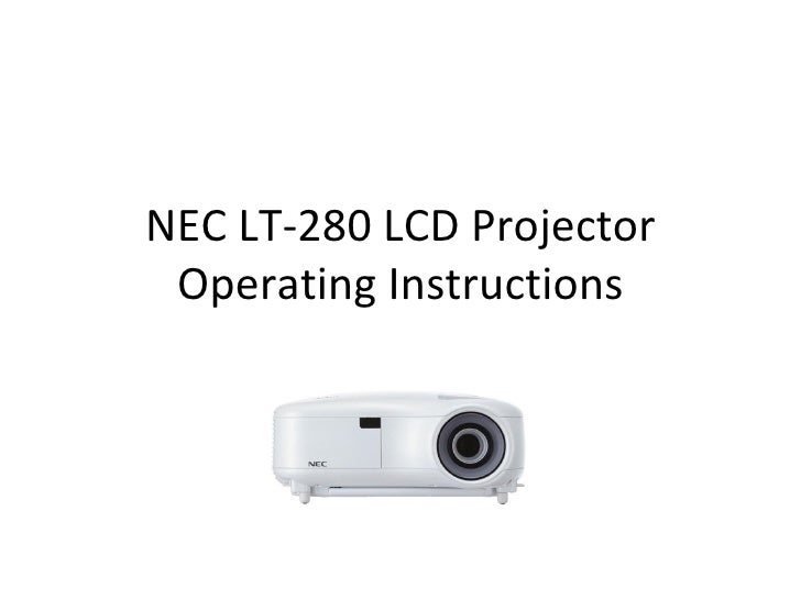 Nec lt 280 lcd projector operating instructions
