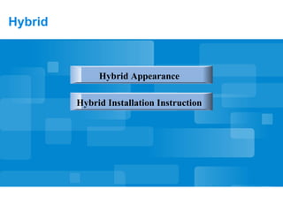 Hybrid
Hybrid Appearance
Hybrid Installation Instruction
 