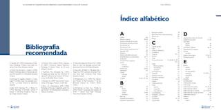La necropsia en el ganado porcino, diagnóstico anatomopatológico y toma de muestras

índice alfabético

Índice alfabético
A

Bibliografía
recomendada
• Cheville, N.F. (1999): Introduction to Vete-

rinary Pathology. 2ª Edition. Iowa State University Press. Ames (Estados Unidos).

• Cotran, R.S., Kumar, V. y Collins, T. (1999):
Robbins Pathologic Basis of Disease. 6th Edition.W.S. Saunders Co. Philadelphia (Estados
Unidos).
• Domingo, M., Segalés, J., Rosell, C. y Calsamiglia, M. (2000): Casos de patología porcina. Vol. 1 y 2. Temis Pharma S.L. Barcelona
(España).
• Jubb,

D.V.F., Kennedy, P y Palmer, N.
.C.
(1993): Pathology of domestic animals. 4ª
Edición. 3 volúmenes. Academic Press Inc.
San Diego (Estados Unidos).

124

• McGavin, M.D., Carlton, W.W. y Zachary,

J.F. (2001): Thomson’s Special Veterinary
Pathology. 3ª Edición. Mosby Inc. St. Louis
(Estados Unidos).

• Muirhead, M.R., Alexander, T.J.L. (1997):
Managing pig health and the treatment of
disease. A reference for the farm. 5M Enterprises Ltd. Sheffield (Reino Unido).
• Rowland, A. (1989): Post-mortem examination of the pig. In Practice, 11:203-206.
• Sims,

L.D., Glastonsbury, J.R.W. (1996):
Pathology of the pig. A diagnostic guide.The
pig research and development corporation.
Victoria (Australia).

• Smith,W.J.,Taylor, D.J., Penny, R.H.C. (1990):

Atlas en color de patología porcina. Interamericana-McGraw-Hill. Madrid (España)

• Straw, B.E., D'Allaire, S., Mengeling, W.L. y
Taylor, D.J. (1999) : Diseases of Swine. 8ª Edición. Iowa State University Press. Ames
(Estados Unidos).

• Whittemoore,

C.T. (1999): The Science
and Practice of Pig Production. 2ª ed. Ed.
Blackwell Science Inc. Oxford (Reino
Unido).

• Zimmerman,

J.J., Yoon, K.J. y Morilla, A.
(2002): Trends in emerging viral diseases of
swine. 1ª Edición. Iowa State University
Press. Ames (Estados Unidos).

Aborto
108
Absceso cerebral
98, 99
Absceso subcutáneo-muscular
53
Actinobacillus pleuropneumoniae
59
Actinobacillus suis
59
Actinobaculum suis
104
Adenomatosis intestinal porcina
77
Agenesia renal
100
Anasarca
52
Anemia hemolítica isoinmune
94
Antiinflamatorios no esteroideos
70, 71
Apofisiolisis
112
Arcanobacterium pyogenes
87
Artritis
113
fibrinosa
113
proliferativa
113
Ascaris suum
69, 82
Atelectasia
56
Atrofia
muscular
114
serosa
85
Autolisis
14, 46, 118, 120

B
Bazo
fibrosis
necrosis
torsión
trombosis
Black leg
Bordetella bronchiseptica
Brachyspira hyodysenteriae

93
93
93
93, 94
93
115
55
78

Brachyspira pilosicoli
Bronconeumonía catarral-purulenta
Brucella suis
Bursitis

78
58
106
113

C
Cálculos renales
Callo
Cambios cadavéricos
Canibalismo
Caquexia
Cianosis
Ciego
Circovirosis porcina
Cistitis
fibrino-purulenta
necrotizante
purulenta
Citomegalovirus
Citrobacter
Clostridium chauvoei
Clostridium perfringens
Coccidiosis
Cojeras
Colapso pulmonar
Colitis
catarral
inespecífica
muco-fibrinosa
Condrodisplasia
Congestión pulmonar
Coroiditis
Coronavirus
Criptorquidia

101
49
14
50
95, 114
49
24
61, 80, 88, 91, 92, 94,
95, 102
54
104
104
104
54
111
115
76
74, 75
42
61
74
78
78
78
112
57
98
61, 74
105

D
Degeneración hialina de Zencker
Depleción linfocitaria
Dermatitis
papular
pustular
Dermatosis vegetans
Desplazamiento intestinal
Diarrea
osmótica
Diátesis hemorrágica
Disentería porcina

115
91, 95
46
46
48, 49
72
72
74
73, 96, 97
78, 79

E
Edema
26
alveolar
57
cerebral
96
de pared gástrica
66
intersticial
57, 58, 61, 73
subcutáneo
52
vulvar
107
Encefalitis
98
Encefalomalacia
97
Endocardiosis valvular
89
Endocarditis
87
Enfermedad de Aujeszky
81, 92, 98
Enfermedad de Glässer
63, 86
Enfermedad de los edemas
66, 73, 96, 97
Enfermedad del corazón de mora
89
Enfermedad vesicular
49, 64
Enfisema
57
Enteritis
74
catarral
74

125

 